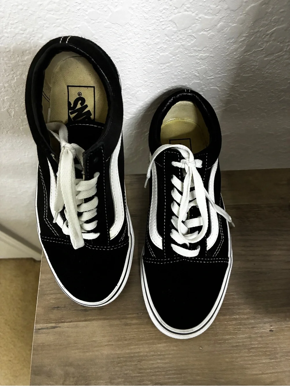 Classic Vans Black & White Skate Sneakers - unisex